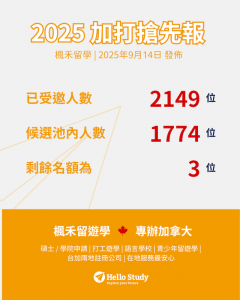 加拿大簽證進度0913_Hello Study楓禾留遊學_2
